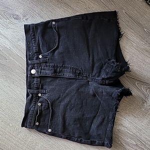 Madewell High Rise Denim Black Shorts Women's 27